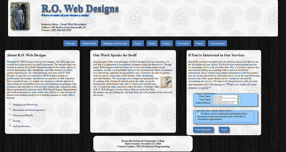 RO Designs Web Portfolio
